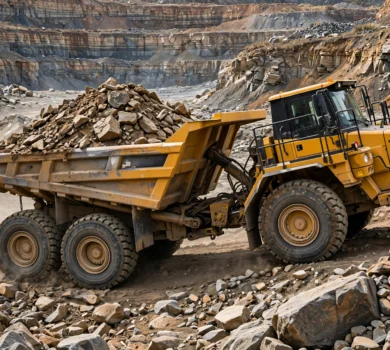 articulated dump trucks.