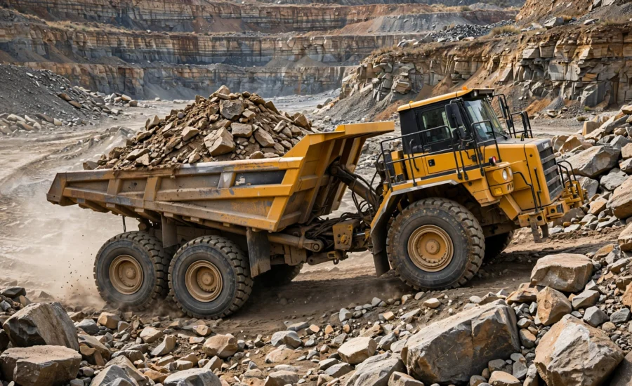 articulated dump trucks.