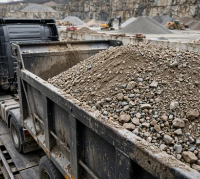 semi and trailer dump trucks.