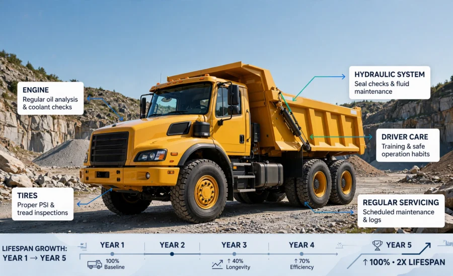 dump truck lifespan.
