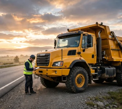 dump truck maintenance.