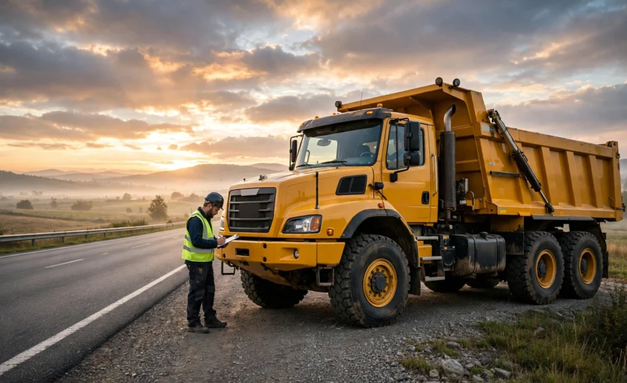 dump truck maintenance.