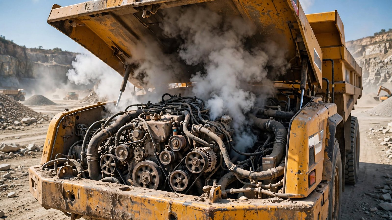 dump truck overheating