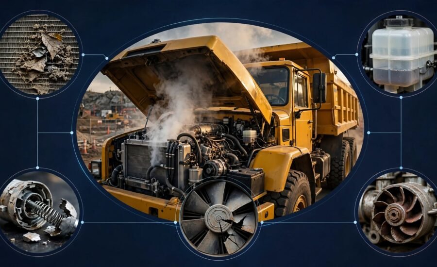 dump truck overheating