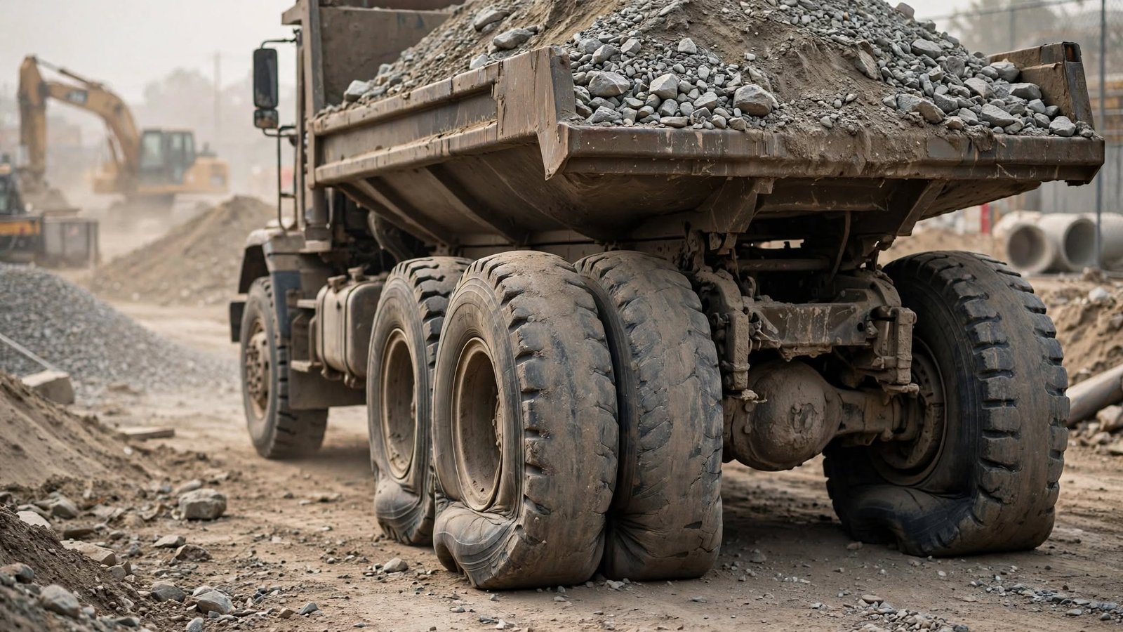 dump truck tire care.